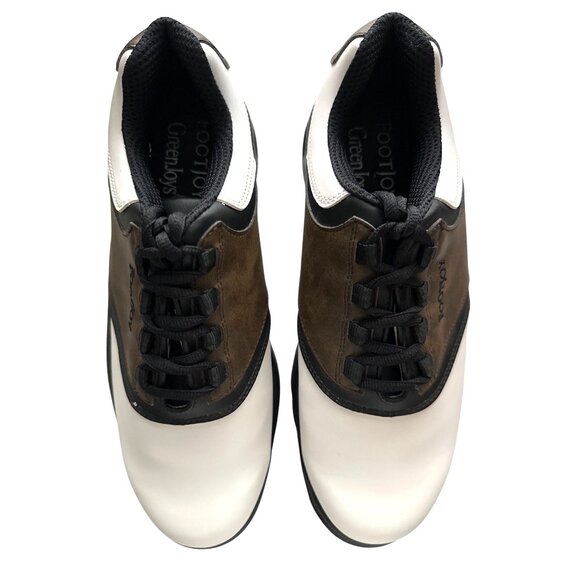 Footjoy Greenjoys Golf Shoes White Brown Leather Performance Comfort Size 9.5W main image 6